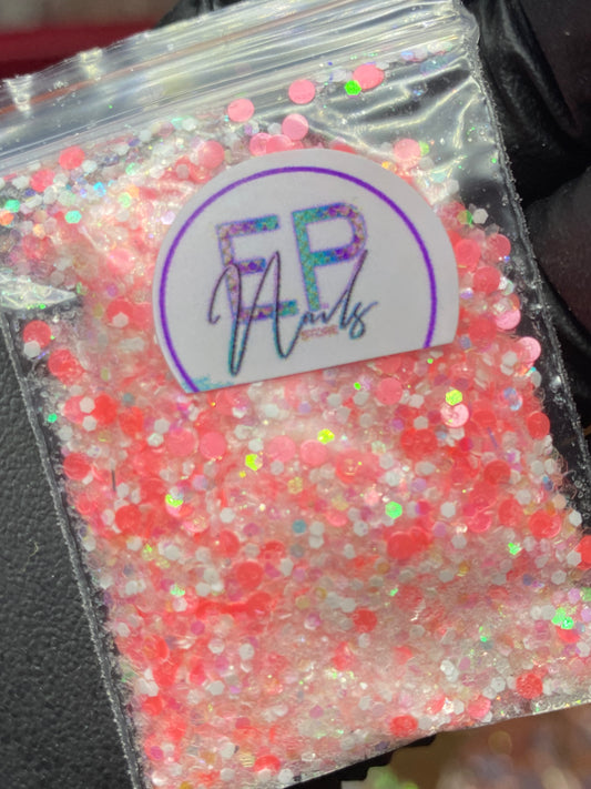 Glitter Coral Cake 06