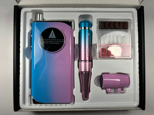 Blue and pink nail machine