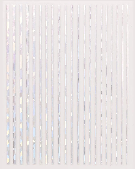 Sticker Silver Lines Iridescent 03