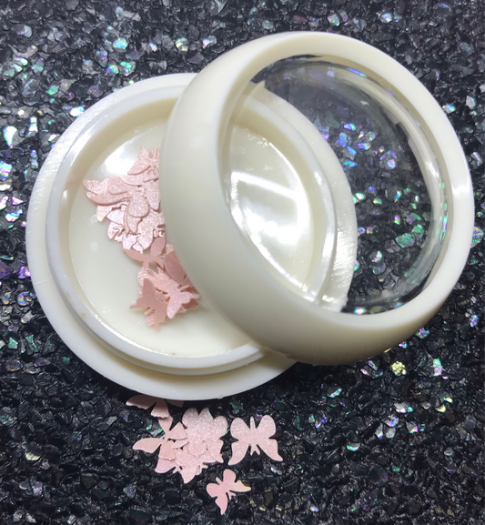 Pastel Pink Matte Butterflies #001