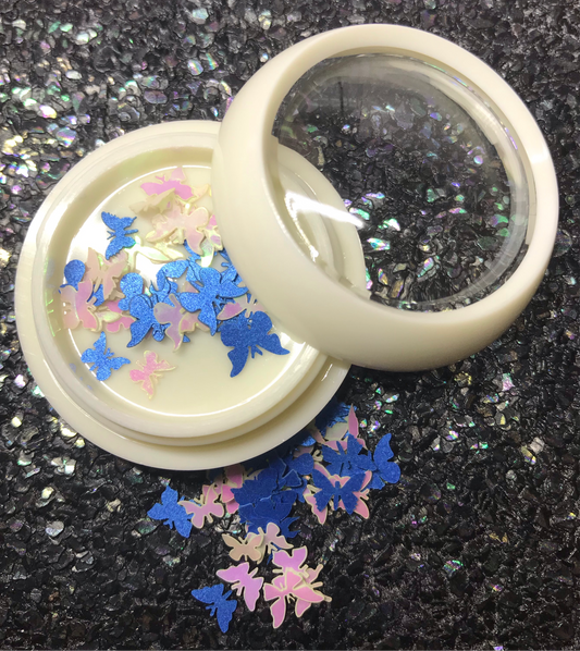 Royal Blue and Iridescent Butterflies #10