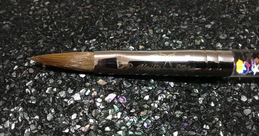 Application Brush #8 Pink, Blue and Gold Glitter